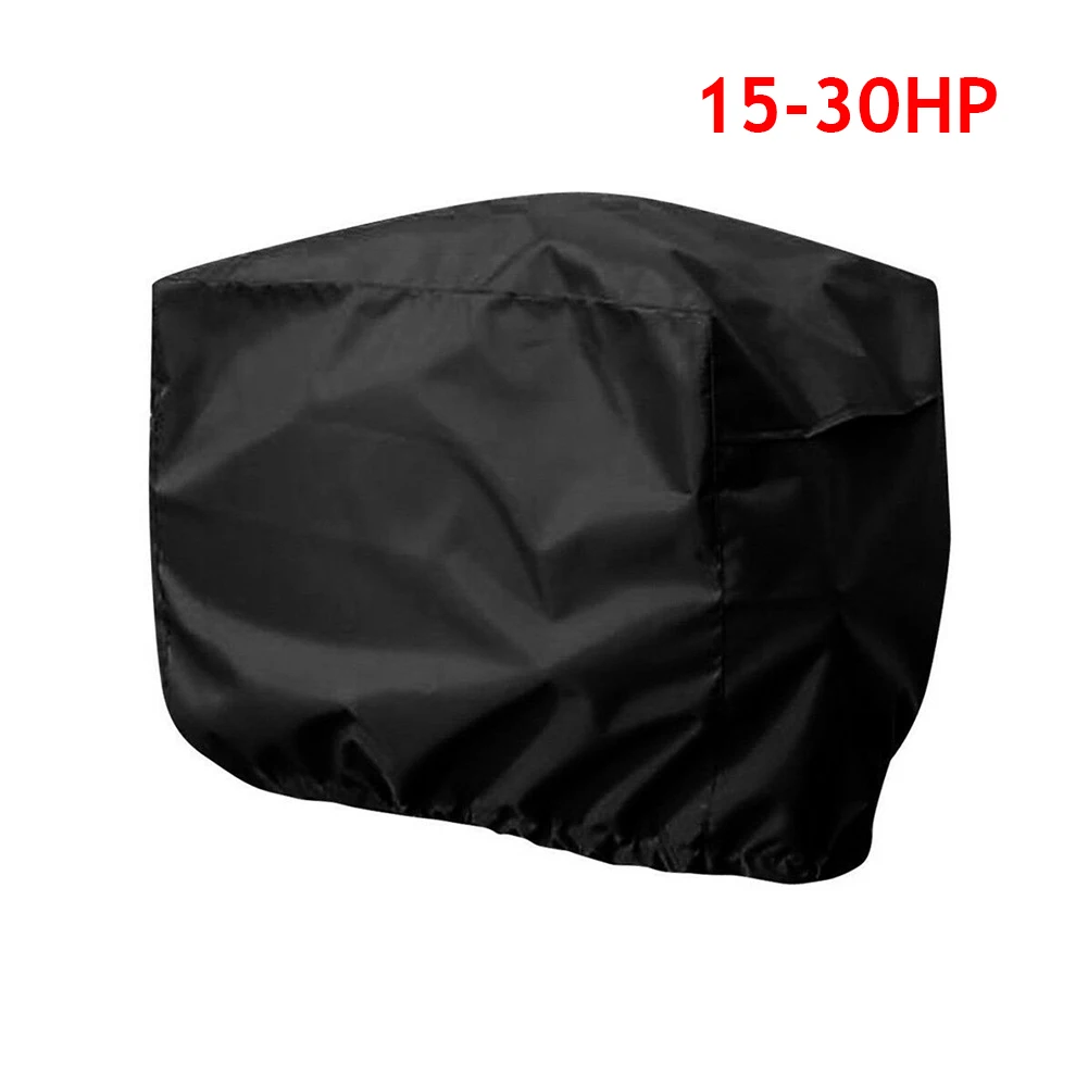 15-250HP Full Outboard Motor Engine Boat Cover 210D Waterproof Anti-scratch Heavy Duty Engine Protector Motor Black Boat Fabric: Ivory