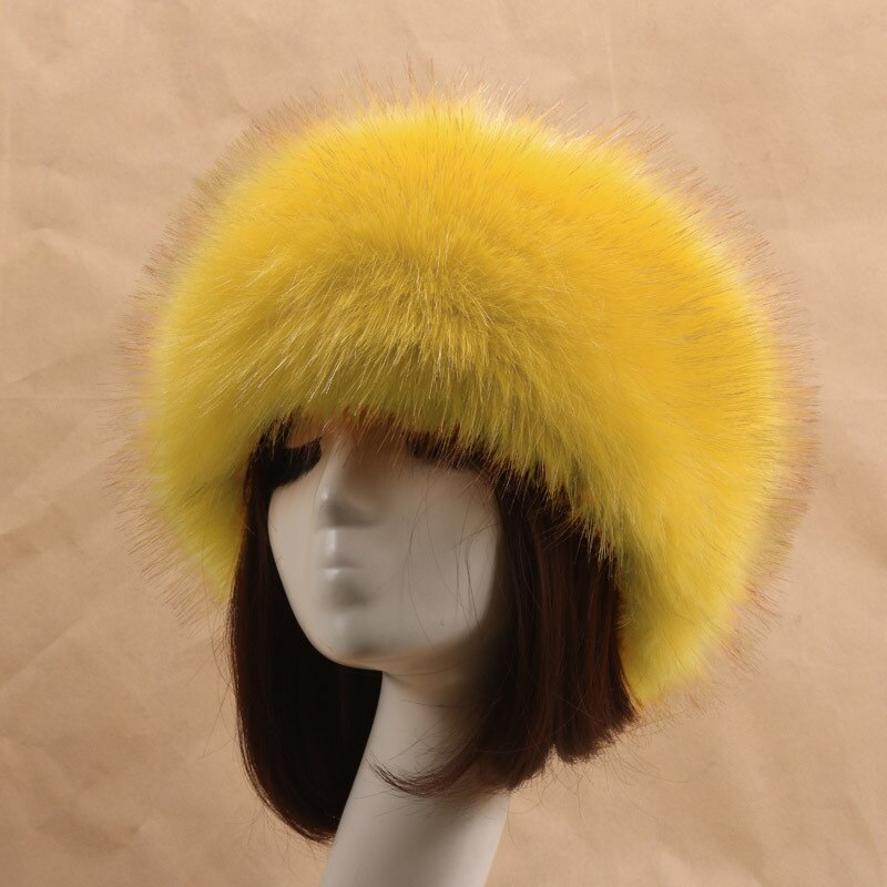 Vrouwen Hoeden Hoofdband Winter Earwarmer Ski Hoeden Russische Tick Pluizige Imitatie Vossenbont Cap Lege Top: 13