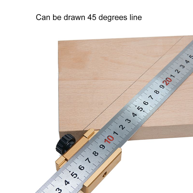Traceur de ligne pour menuiserie, Angle de 45 degrés, localisateur pour règle en acier, outils pour le travail du bois
