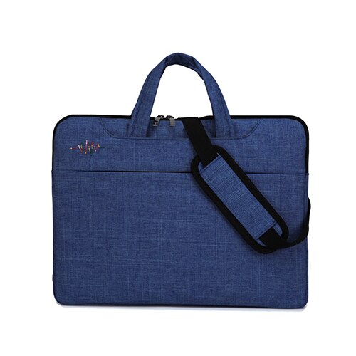 A4 Document Bag Multi-functional Men's And Women Briefcases Laptop Notebook Pens Computer Pouch Folder Office School Supplies: Deep Blue Bag