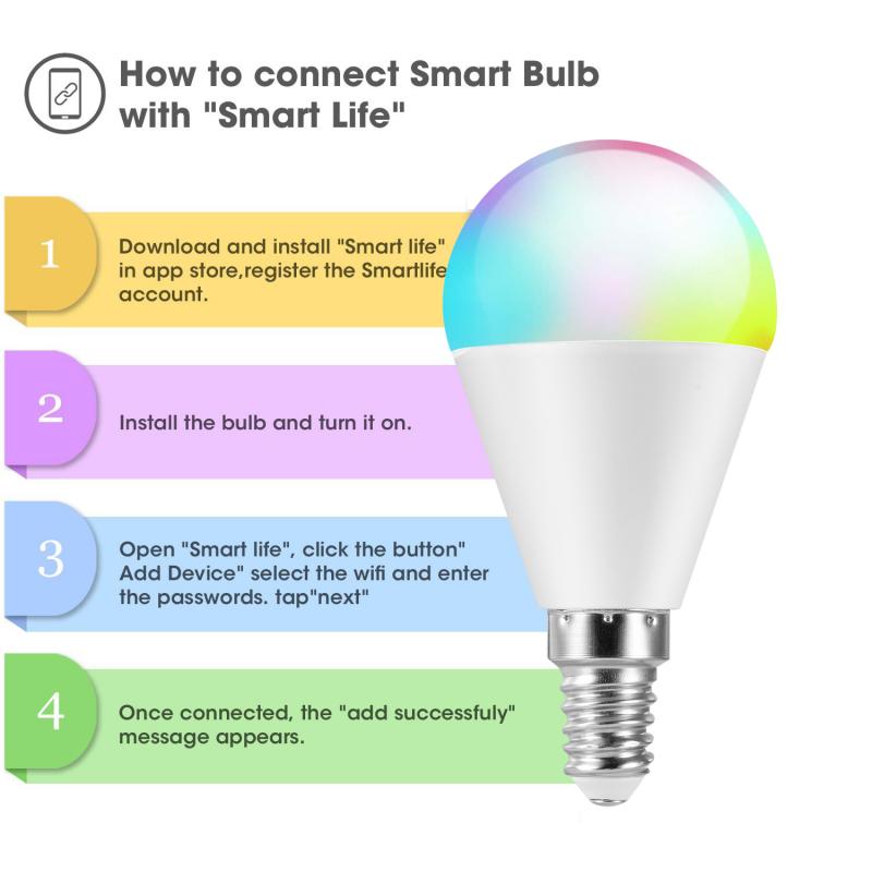 Led Wifi Slimme Lamp Dimbare Rgb Lamp E27 E26 B22 Voor Alexa Google Huis Changing Dimmen App Controle Lamp voor Alexa/Google