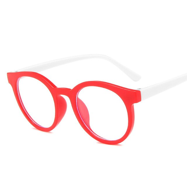 Retro Anti-blue Light Glasses Frame Children's Glasses Round Glasses For Kids Student Eyeglasses Child Goggle Cute Pink: 8