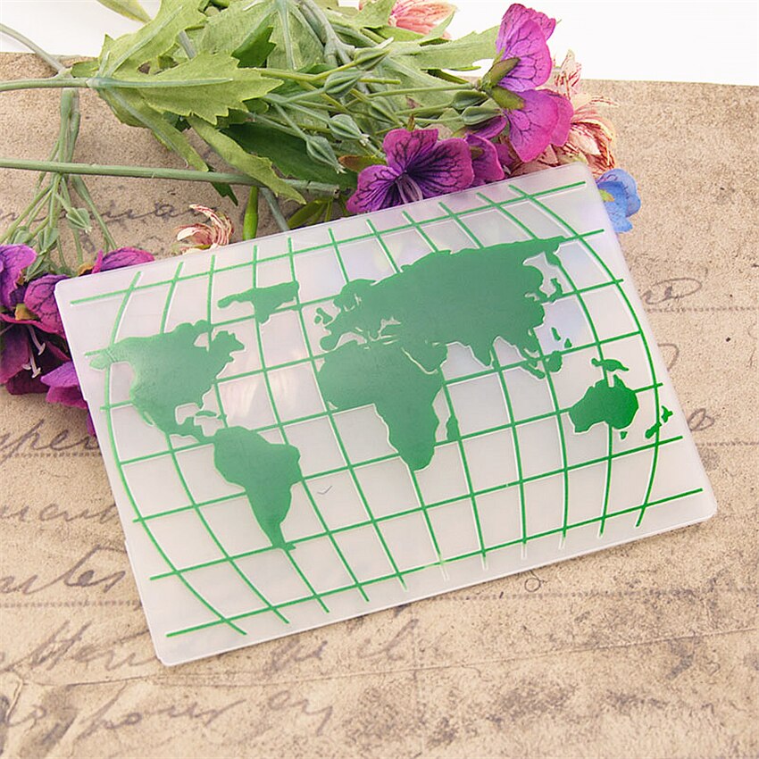 Easter plastic world map template craft card making paper card album wedding decoration scraping Embossing folders