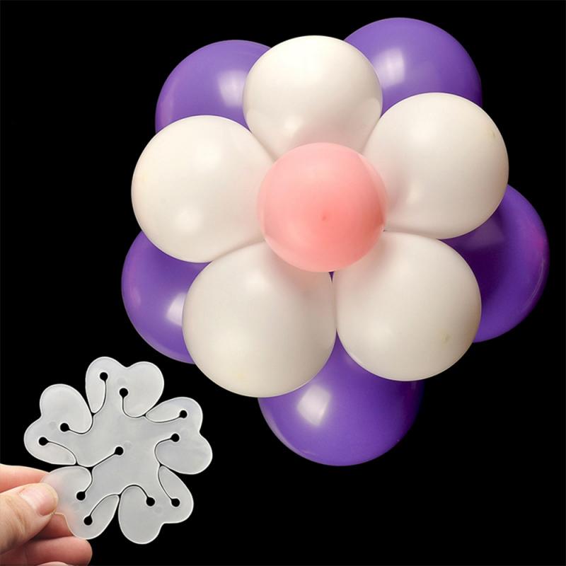 Plastic Balloon Clips Foam Glue Dot Sheet Flower Shape Clip Balloon Stand Clips Accessories Party Wedding Decoration