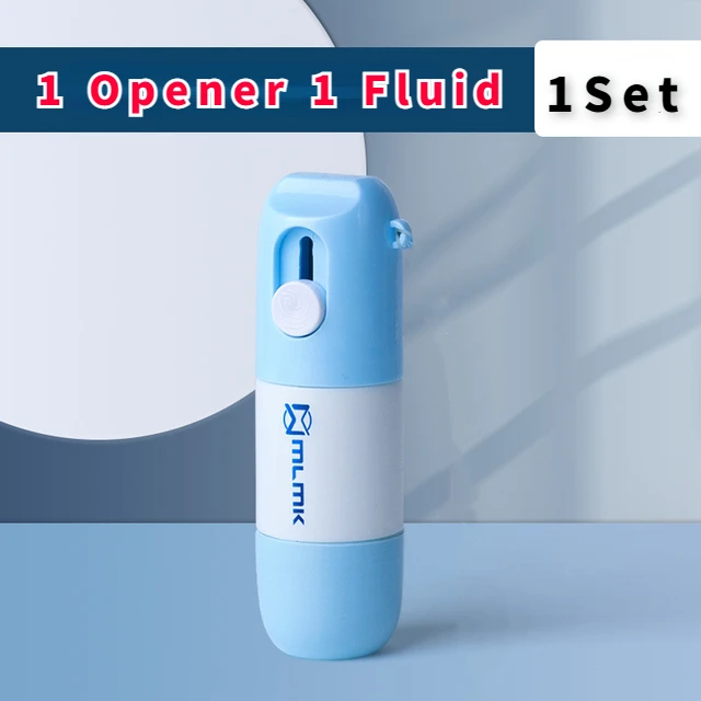Thermisch papier Easer Mail Opener 2-in-1 correctievloeistof met mes Anti Peep Identiteitsinformatie Privacy Protector Gum: WHITE