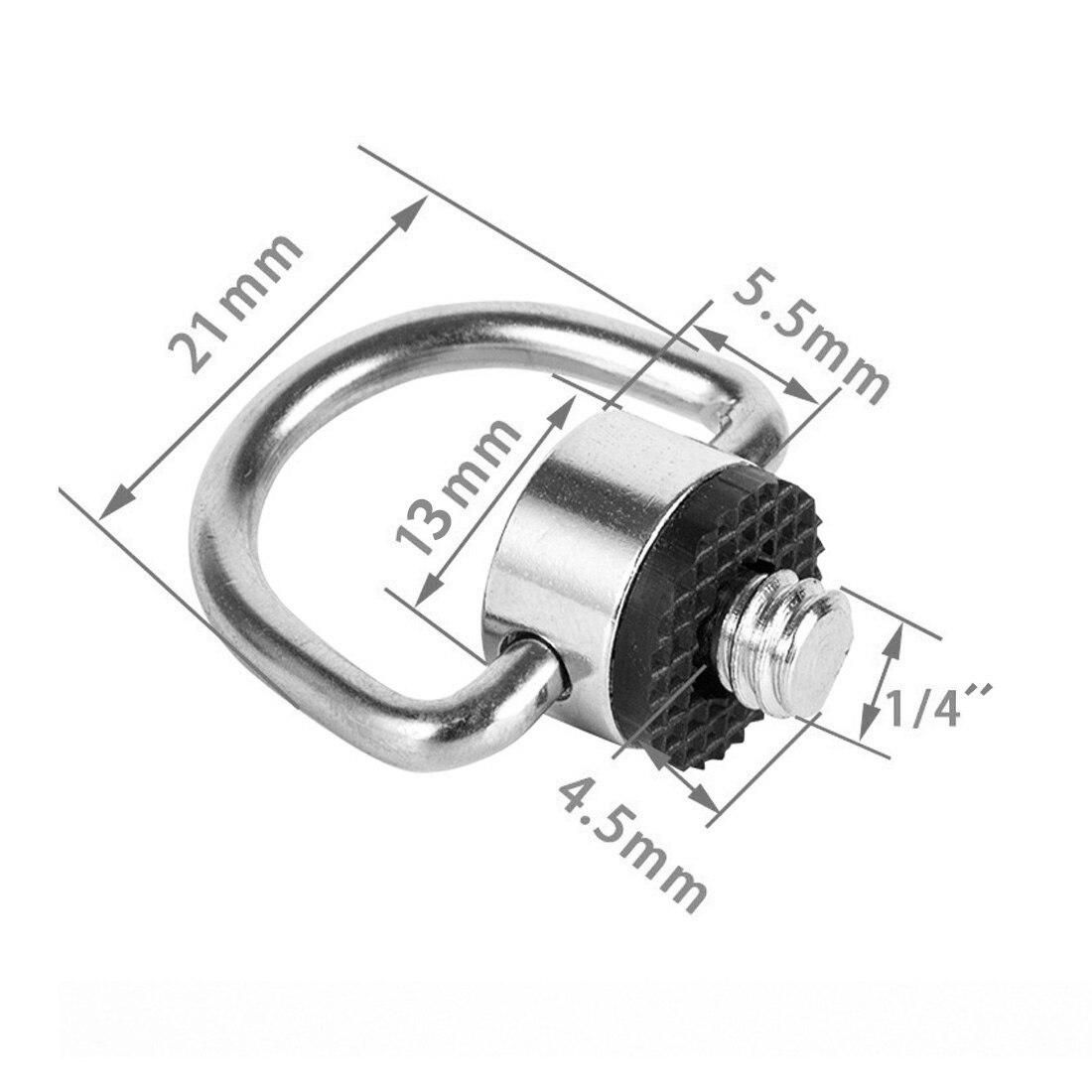 FEICHAO 1/4" Inch Camera Screw D Ring Handle Mount Adapter for Shoulder Sling Neck Strap DSLR Tripod Photo Studio Photography: Only D Ring