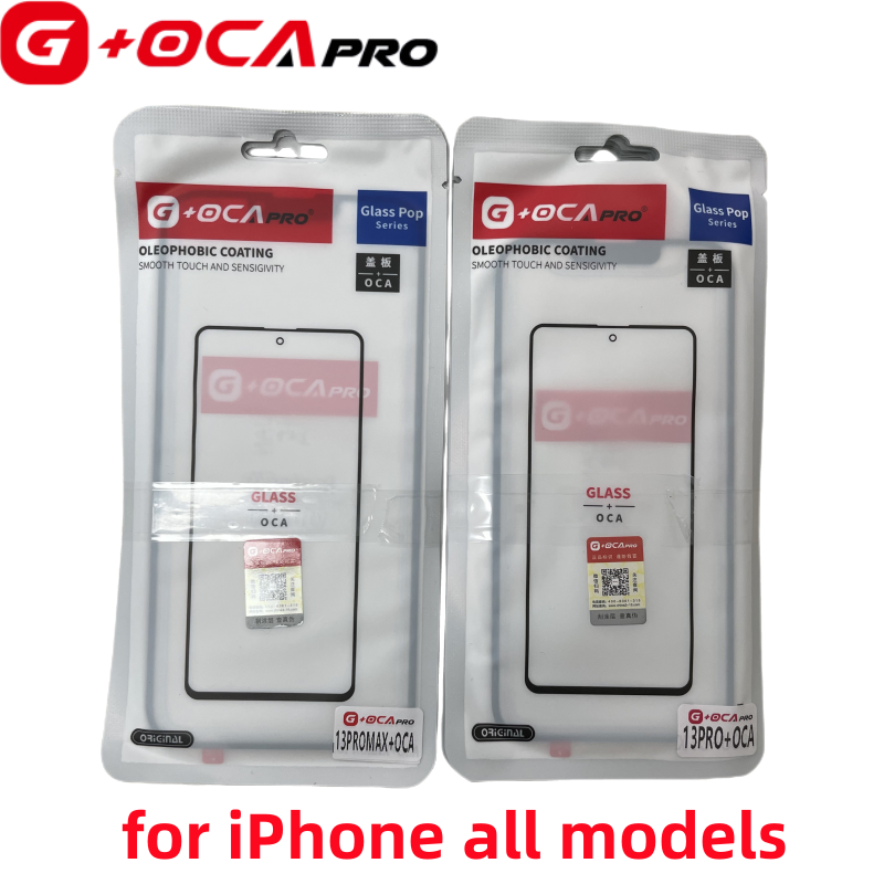 5 sztuki szkła g+oca pro + przedni panel oca do iphone'a 15 15p 12 13 promax 14 plus pro max mini 16 16 pro 16 promax 16e, 11 dotykowa lcd