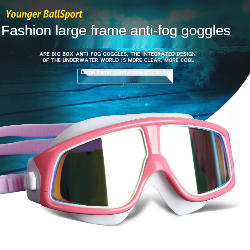 Bijziendheid Zwembril Professionele Siliconen Gear Scuba Duiken Masker Volwassenen Anti-Fog Uv Waterdichte Zwemmen/Dive Mannen Vrouwen bril: pink elec