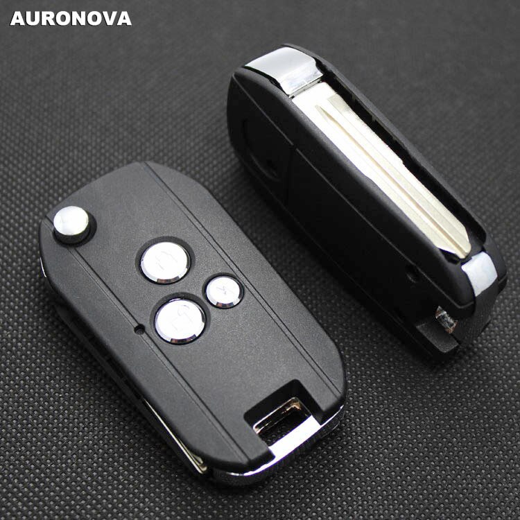 AURONOVA Upgrade Flip Folding Key Shell for Hyundai Coupe 3 Buttons Modified Remote Car Key Case