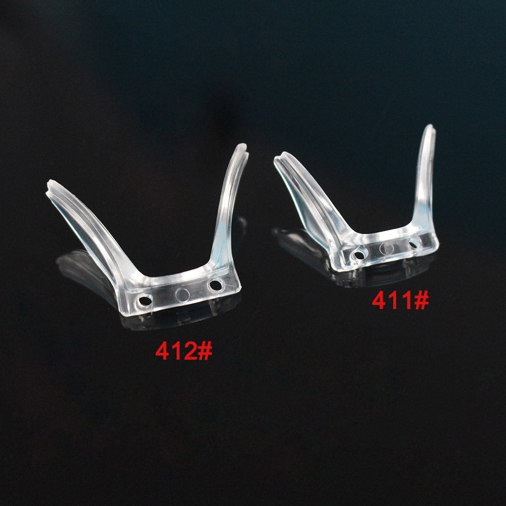 100 peças óculos de sela de pvc transparente almofada de nariz óculos suporte antiderrapante tamanho transparente 17mm 18mm