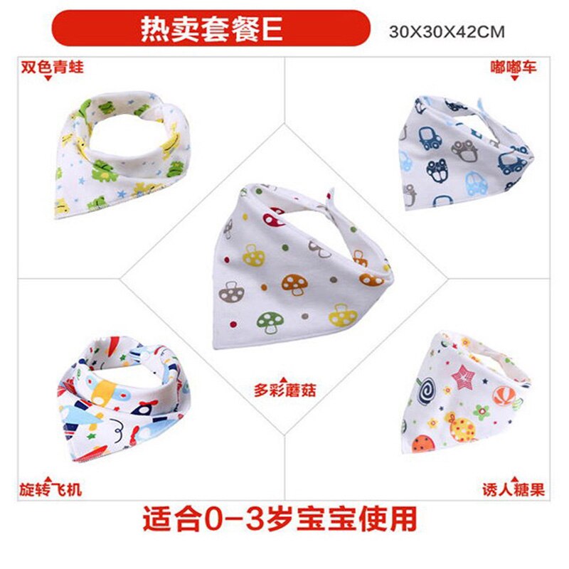 5 Stücke Baby Lätzchen Feeding Bib Baumwolle Neugeborenen Schönen Cartoon Tier Mädchen Und Jungen Lätzchen Spucktuch Infant Lätzchen