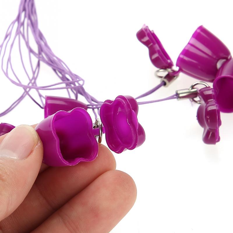 Caja de plástico para guardar dientes de leche de bebé, 5 uds., con cuerda, organizador de ahorro de dientes, con estuche para collar, , memoria infantil: Púrpura