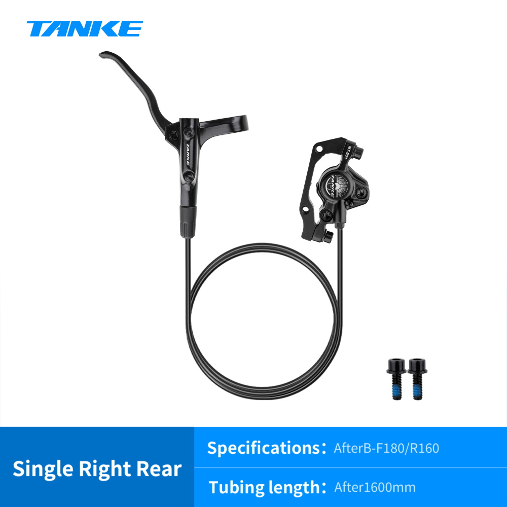 TANKE MT200 bicicleta freno de disco hidráulico MTB freno BL BR 800/1600mm freno de bicicleta 2 pistones 3 dedos palanca de acero piezas de bicicleta actualización: Amarillo claro
