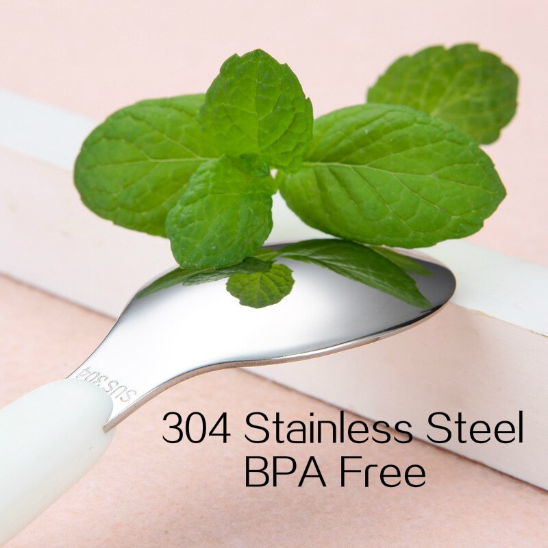 Service de table pour nourrissons, pour nourrissons, fourchette Gadgets en acier inoxydable 304 sans BPA, vaisselle de dessin animé, couverts