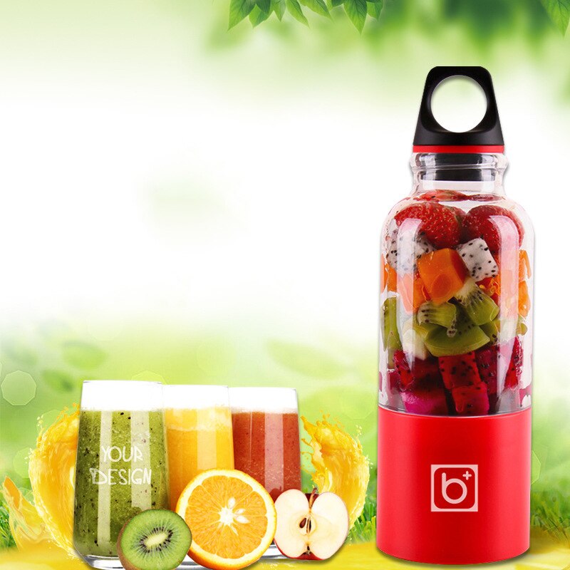 500ml Portable Juicer Cup USB Rechargeable Electric Automatic Bingo Vegetables Fruit Juice Tools Maker Cup Blender Mixer Bottle