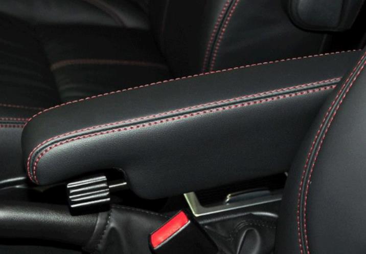 Pour Land Rover Freelander 2 (2007) cuir microfibre côté conducteur/passager accoudoir poignée décor couverture Protection garniture: Rouge / Left and right 2pcs