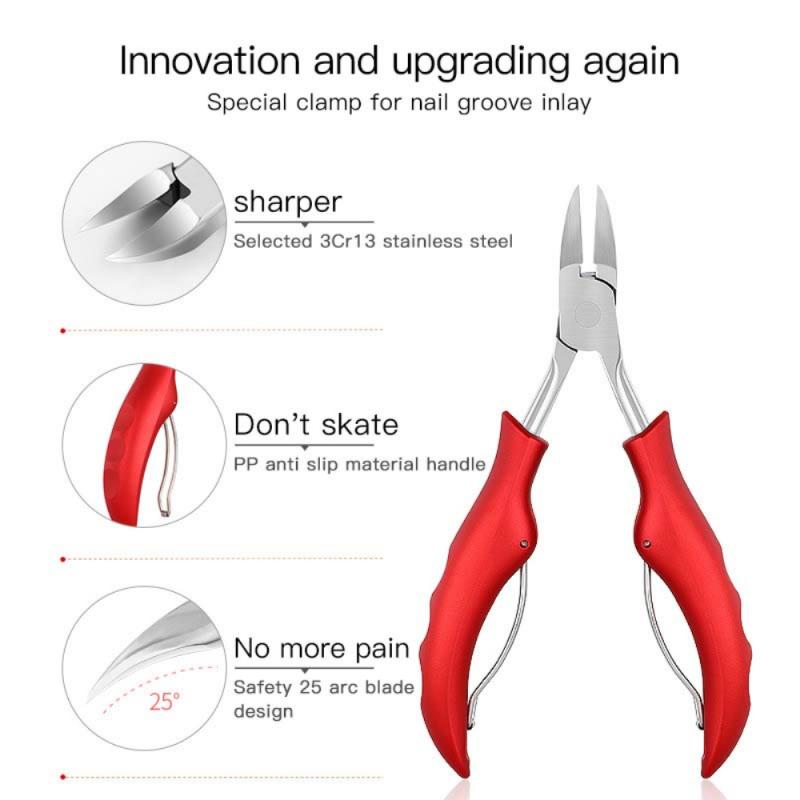 Nail Groove Forceps Special Oblique Mouth Olecranon Inlaid Pedicure Artifact Heavy Duty Precision Nail Clippers Scissors Tool