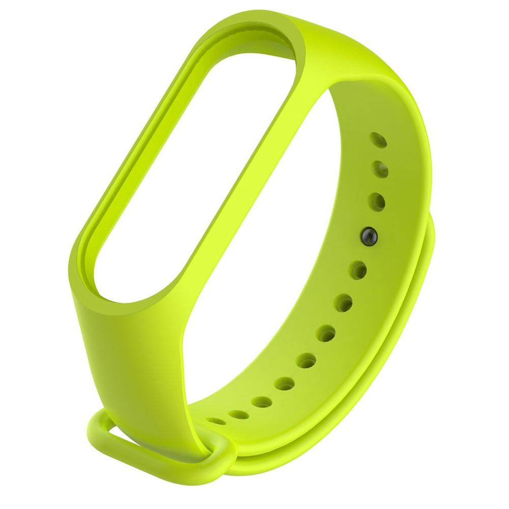 Correa de silicona deportiva para Xiaomi Mi Band 4/3, repuesto para pulsera deportiva: Bright Green