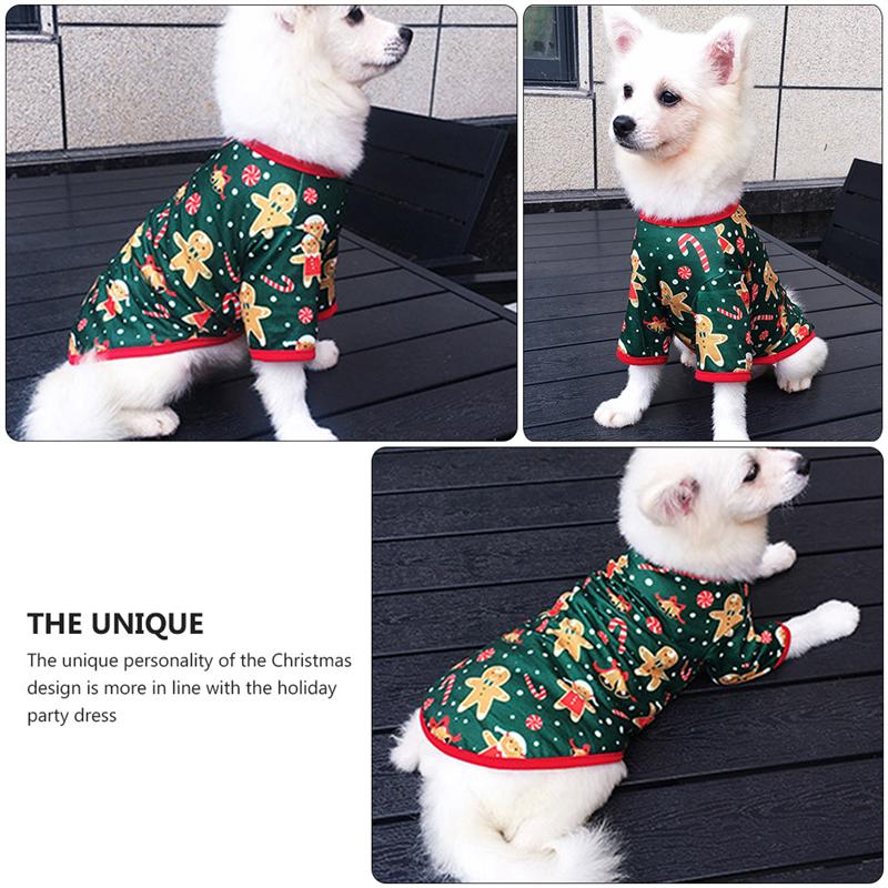 Snowman Pattern Pet Coat Dog Christmas Clothes Adorable Pet Party Outfit