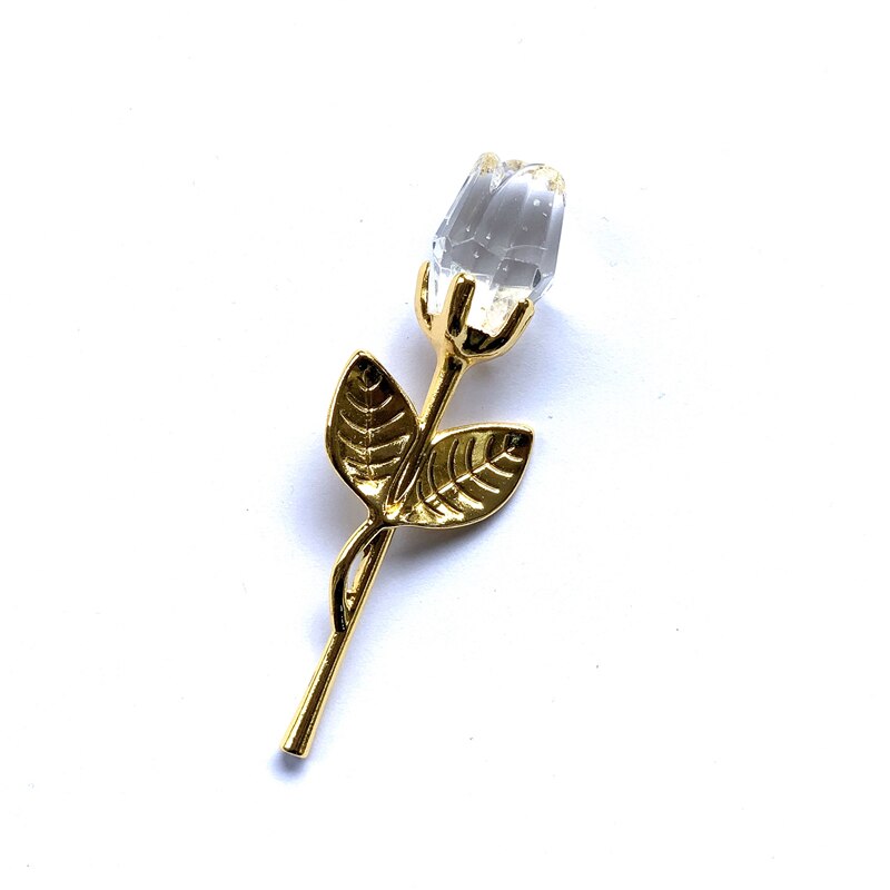 1 stk bryllup valentines day krystallglass rose kunstig blomst valentine til kjæresten bryllup for gjest: 14- gullhvit