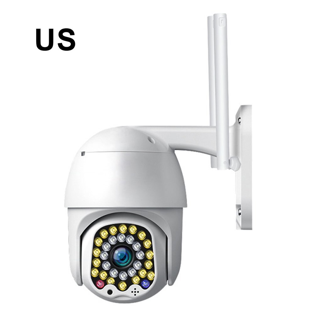 32 Lichten Geluid En Licht Alarm Automatische Tracking Draadloze Wifi Camera Hoge Definitie Ptz Outdoor Dual Lichtbron: US32Gcard