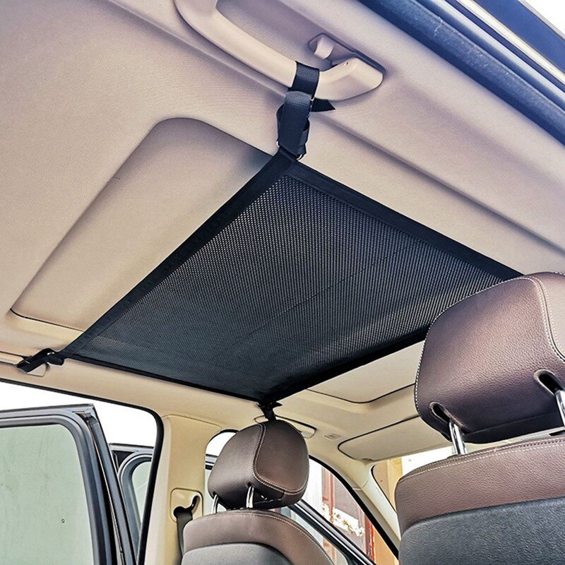 Filet de rangement de plafond de voiture poche filet universel dans le sac de rangement toit de voiture sac de filet de cargaison intérieur accessoires de voiture