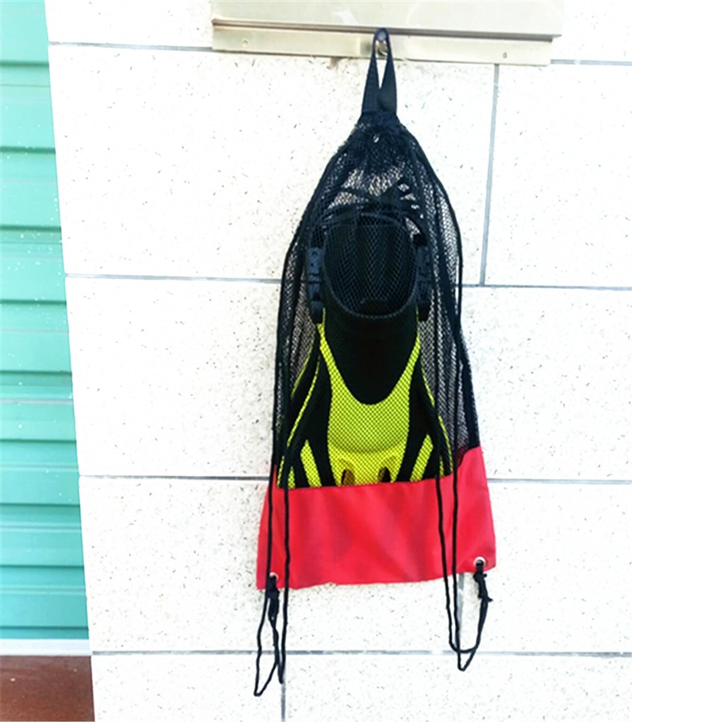 Set 2 Mesh Gear Bag Scuba Diving Swim Fins Mask Beach Sports Travel Backpack