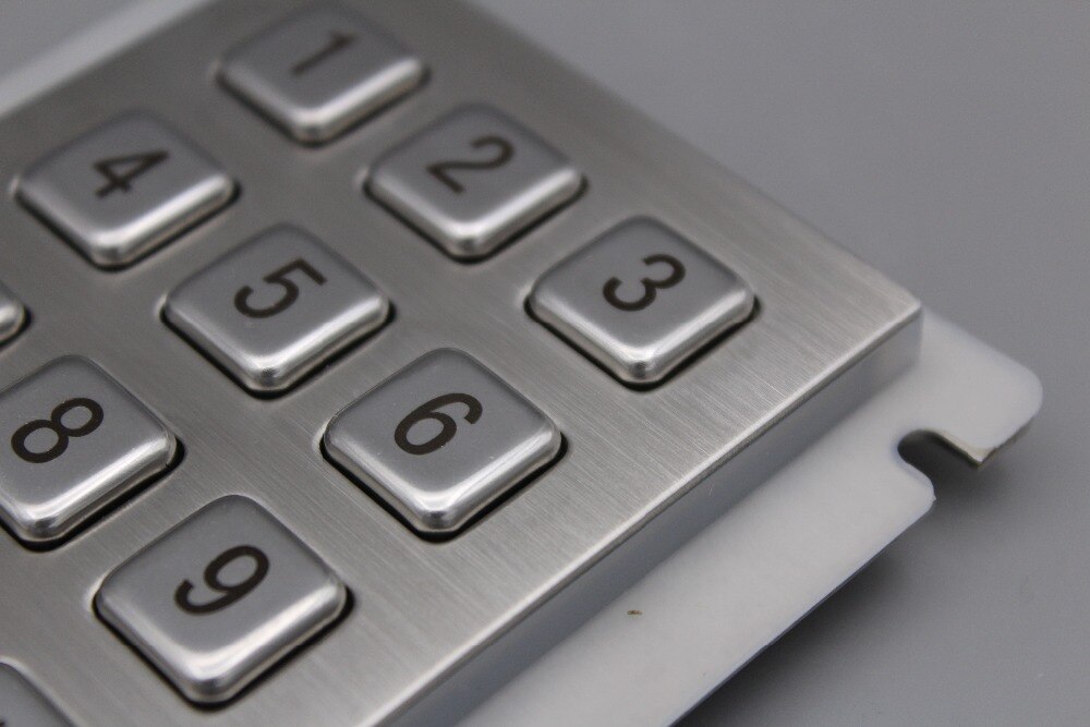 IP65 100% Waterproof outdoor keyboard Stainless Steel Industrial Keyboard With 12 keys Matrix Metal Keyboard Telephone Keypad