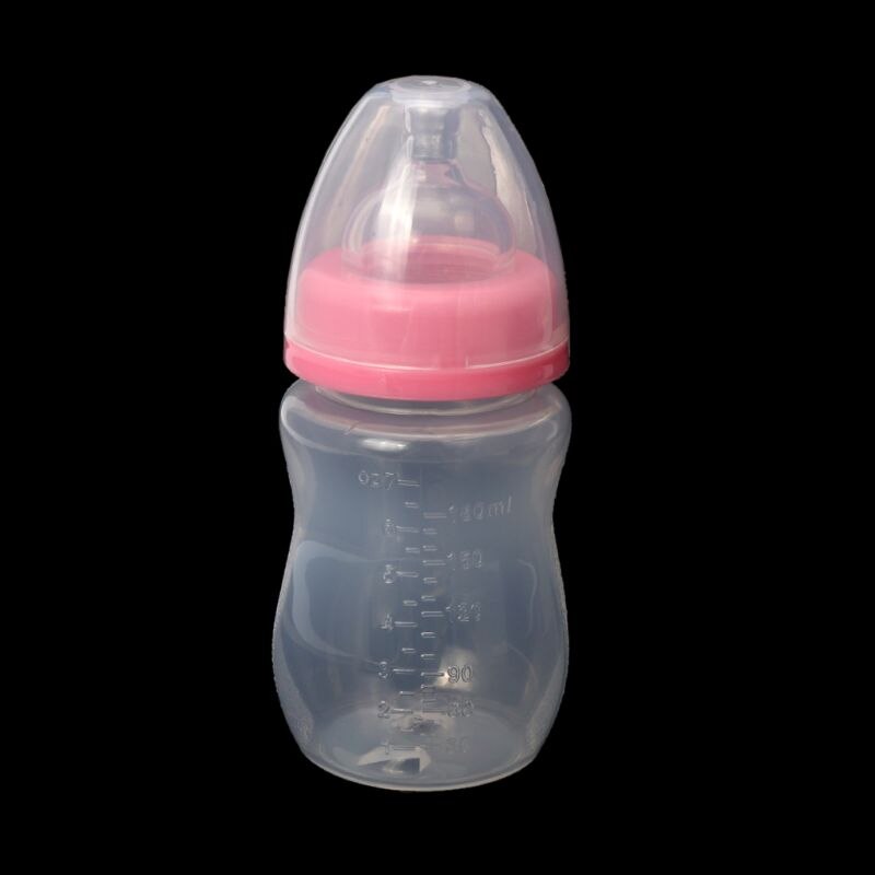 180ml Newborn Baby Infant Nursing Milk Fruit Juice Water Feeding Silicone Nipple Pacifier Drink Bottle