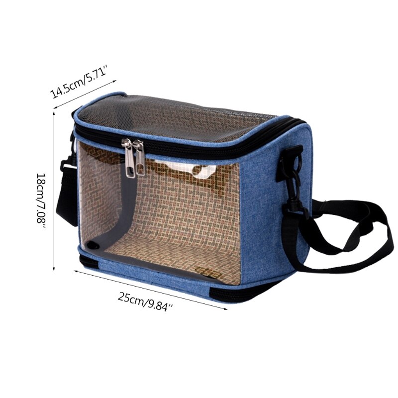 Bird Travel Case Carrier Parrot Carrying Cage Mesh Top Lightweight Portable Outing Gear for Cockatiels Lovebirds