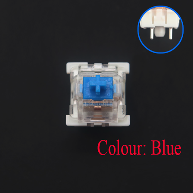 10PCS Mechanical Key Board Red Black Blue Brown Key Switch 3Pin Thin Compatible Switch: Blue