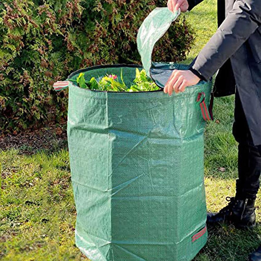 53 Gallon Large Capacity Garden Bag Foldable Resuable Leaf Waste Collection Container Storage Bag Garden Yard Dustpan
