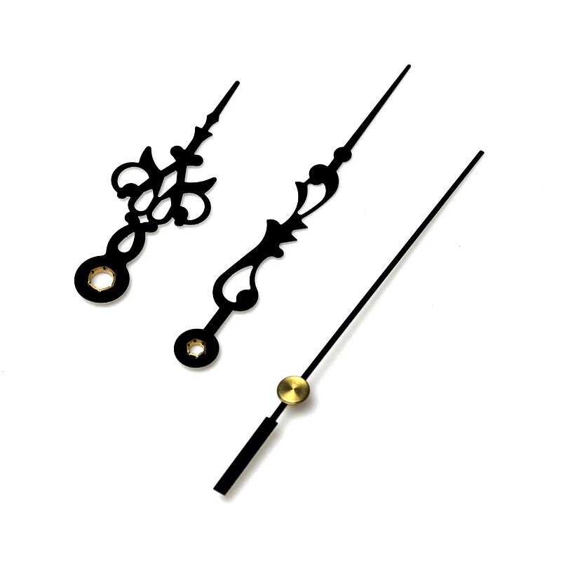 12888 jonge stad witte as wijzers zwarte klok wijzers 9301#  metalen aluminium kwarts klok accessoire diy klok kits
