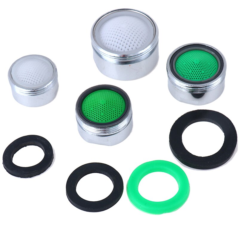 Adaptateur de filtre à eau, robinet économiseur d'eau argenté, aérateur de robinet, purificateur d'eau, buse de filtre avec rondelle en caoutchouc, accessoires de cuisine
