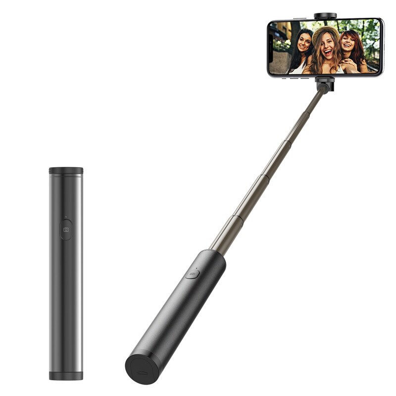 Mobiltelefon bluetooth fyld lys selfie stick et stykke desktop live holder multifunktionel aluminiumslegering mobiltelefon tripo: Sort og hvid med mønster ikke lys inkluderet