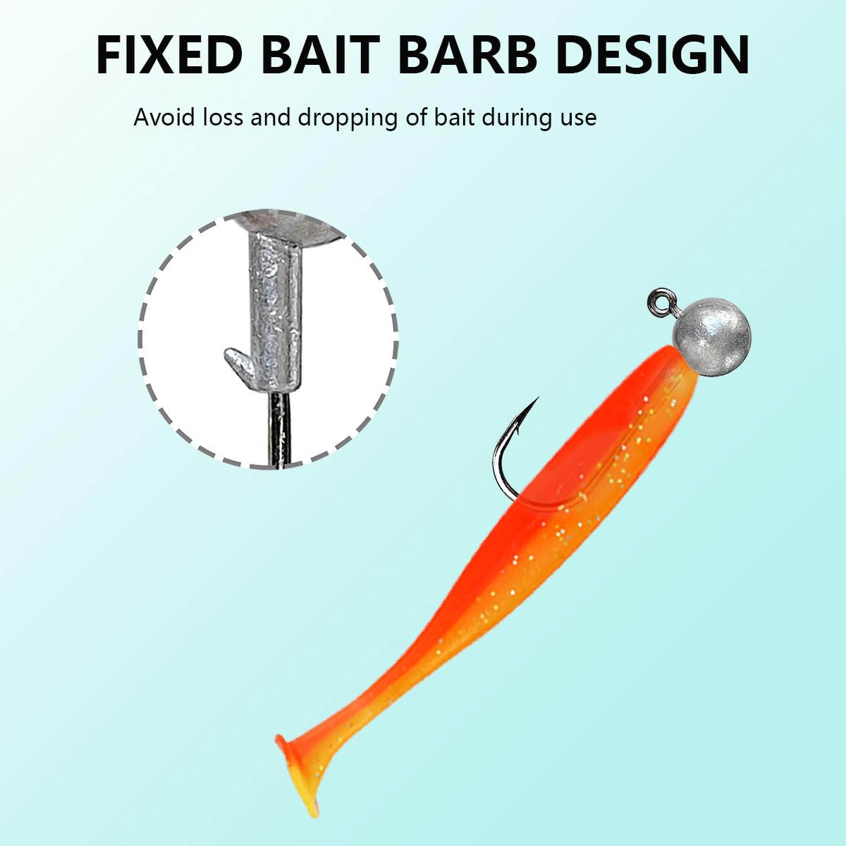 Round Jig Head, Lead Jig Head Hooks for Freshwater Saltwater Fishing, Swimbait Jig Heads with Fishing Box for TroutBass Fishing