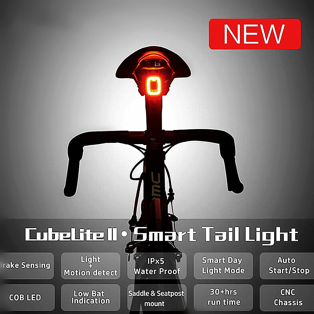 100 Cubelite Fahrrad Rückleuchten Intelligente Sensor Bremse Licht USB Rennrad MTB CubeLite Hinten Rücklicht Aktualisierung Clever Rücklicht