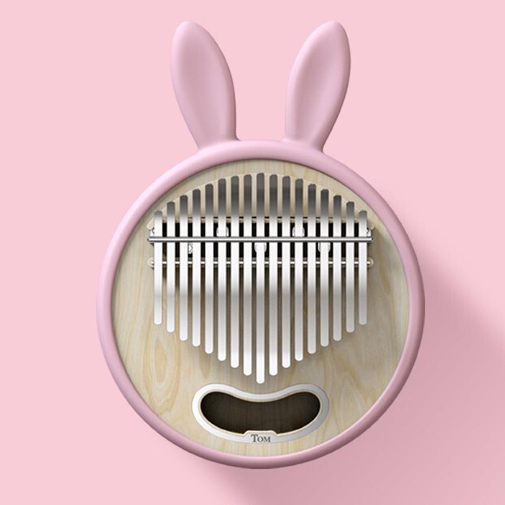 Nalu TK-C1 Kalimba 17 Keys Cartoon Thumb Piano for Performance Kids Beginner: pink