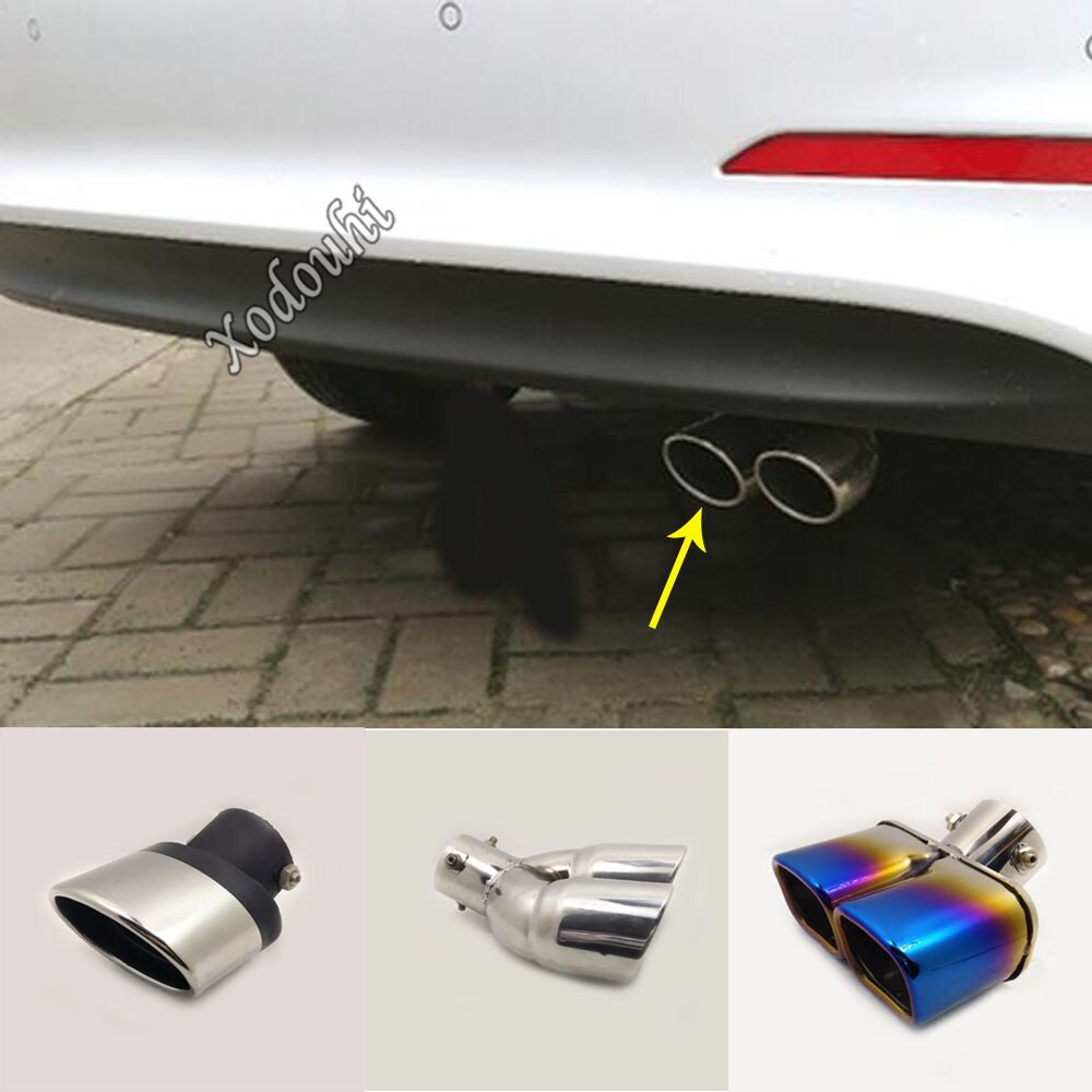 Auto Schalldämpfer Außen Ende Rohr Widmen Auspuff Schwanz trimmen Auslauf Rahmen 1 stücke Für Hyundai Elantra Avante