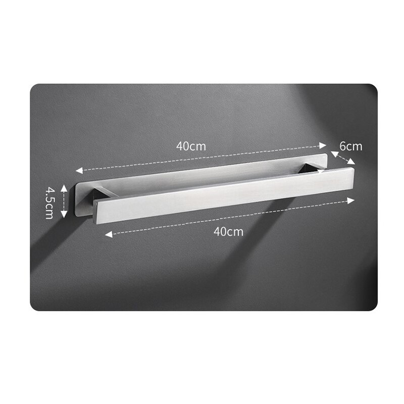 Rvs Handdoekhouder Wall Mounted Handdoek Opbergrek Punch Gratis Handdoeken Rack Duurzaam Badkamer Plank Badkamer Accessoires