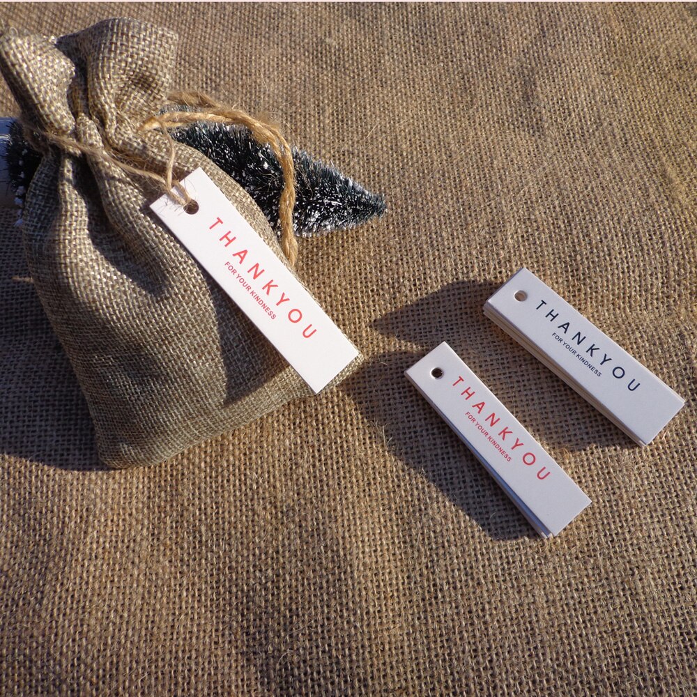 Etiquetas de de papel Kraft hechas a mano, 500 Uds., etiquetas de embalaje de agradecimiento, etiqueta de nota de recuerdo de de boda con cuerdas