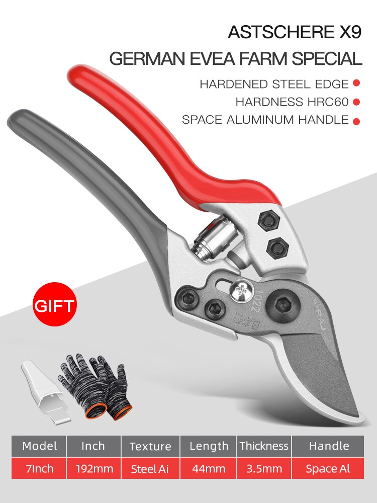 AIRAJ Pruners, Garden Pruners Tree Trimmers Bypass Pruning Shears Gardening Shears Clippers for Plants Gardening Cutter: Pruners 1022