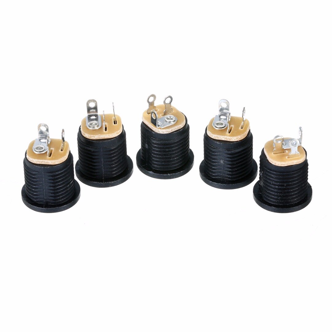 10 Pair 12V 3A Plastic Male Plug 9mm Hole + Female Socket Panel Mount Jack DC Connector 12mm Hole Electrical Supplies