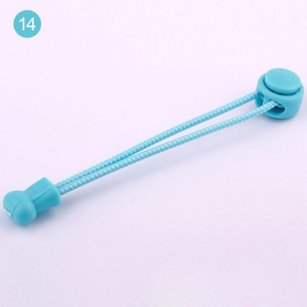 1 pièces lacets paresseux élastique sans attache verrouillage lacets ronds pour garçons et filles fermeture rapide lacets et lacet rond: light blue