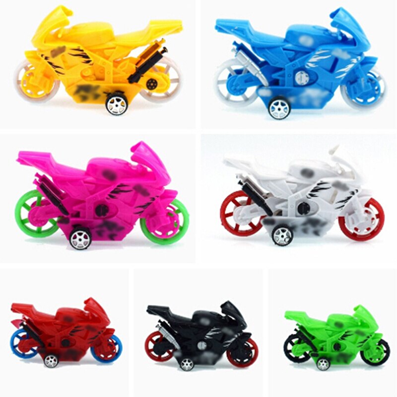 Toyzhijia 2 Pcs Leuke Motorfiets Plastic Pull Back Auto Speelgoed Auto 'S Voor Kind Wielen Mini Auto Model Grappige Kinderen Speelgoed voor Jongens Willekeurige