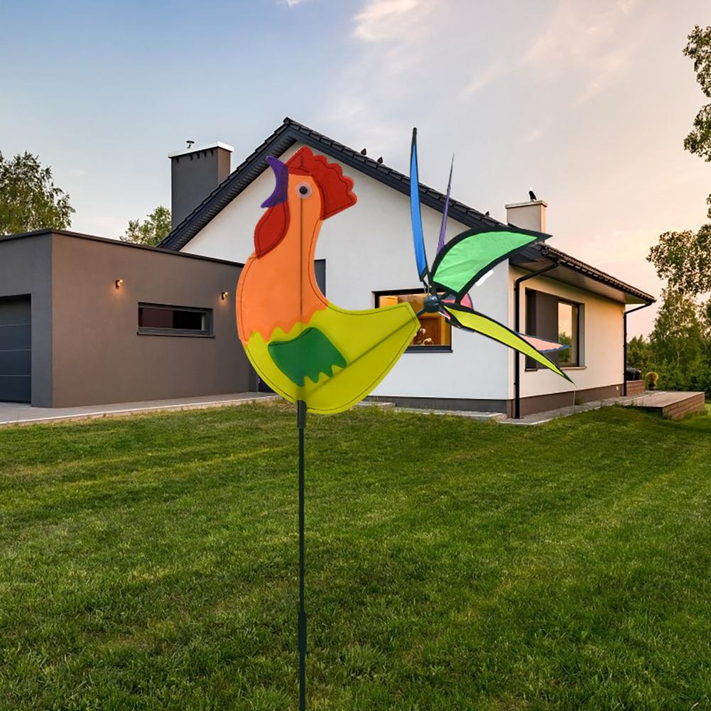 Wiatraki ogrodowe wiatrak zwierzęcy wędka spinningowa ozdoby zewnętrzne kogut papuga dekoracja ogrodowa dla zwierząt