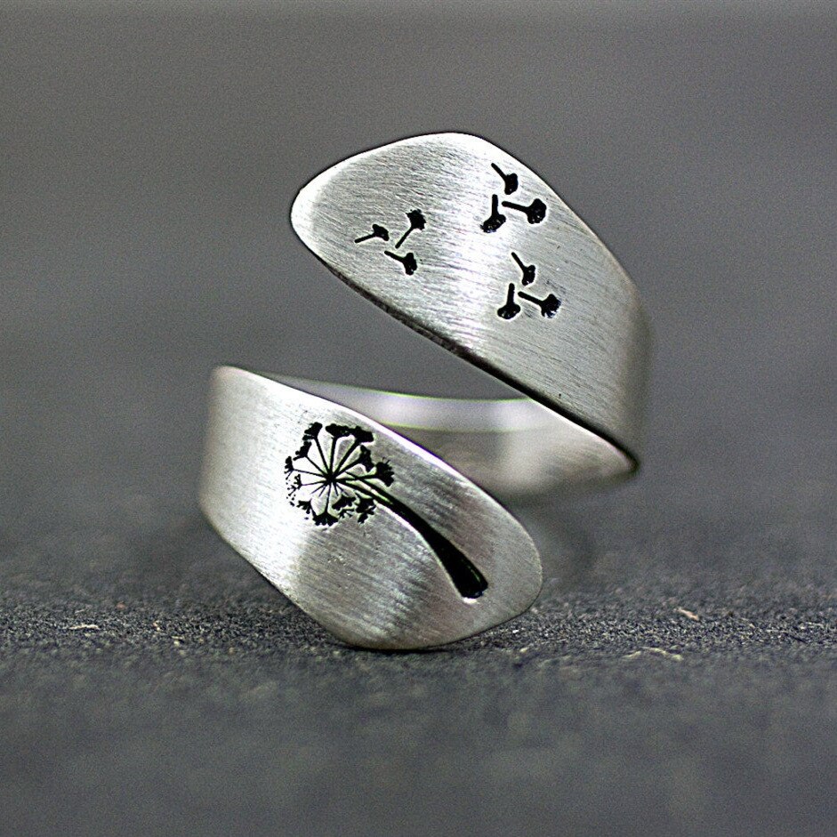 empfindlich Ring Löwenzahn Ringe für Frauen Hochzeit Engagement Schmuck Einstellbare