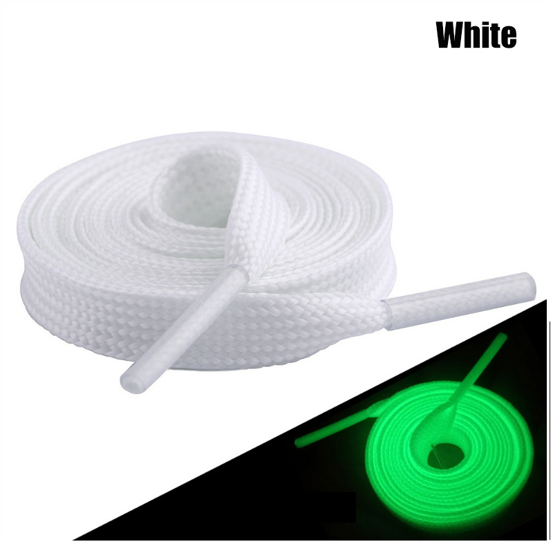 1 paar Lichtgevende Schoenveters voor Kid Sneakers Mannen Vrouwen Sportschoenen Veters Glow In The Dark Night Shoestrings Reflecterende Schoenveters: Black