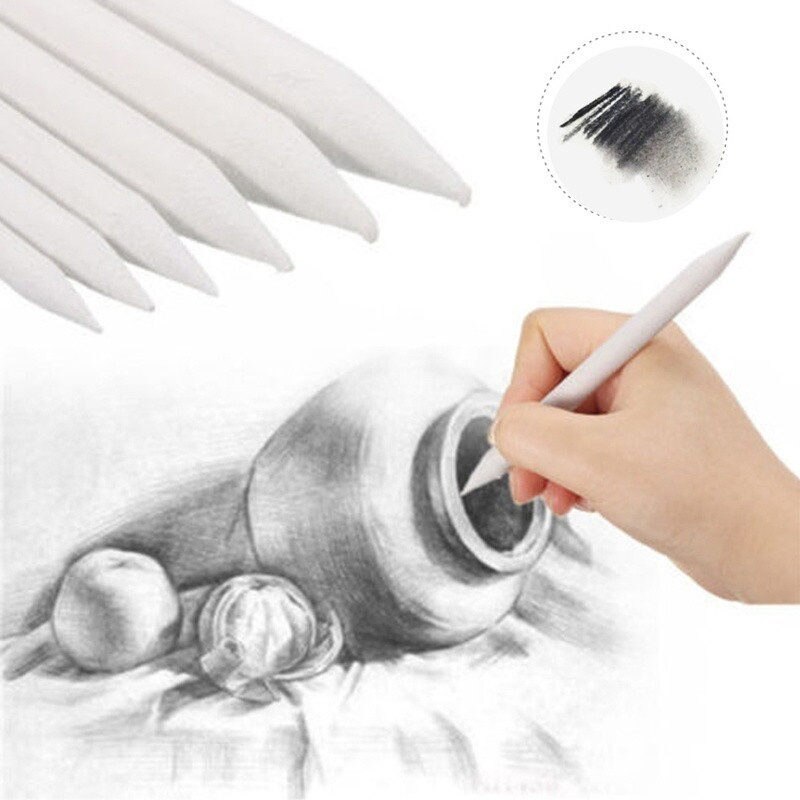 6 Pcs Double Head Art Drawing Tools Pastel Blending Smudge Tortillon Material Sketching Paper Pencil Sketch Correction Pen