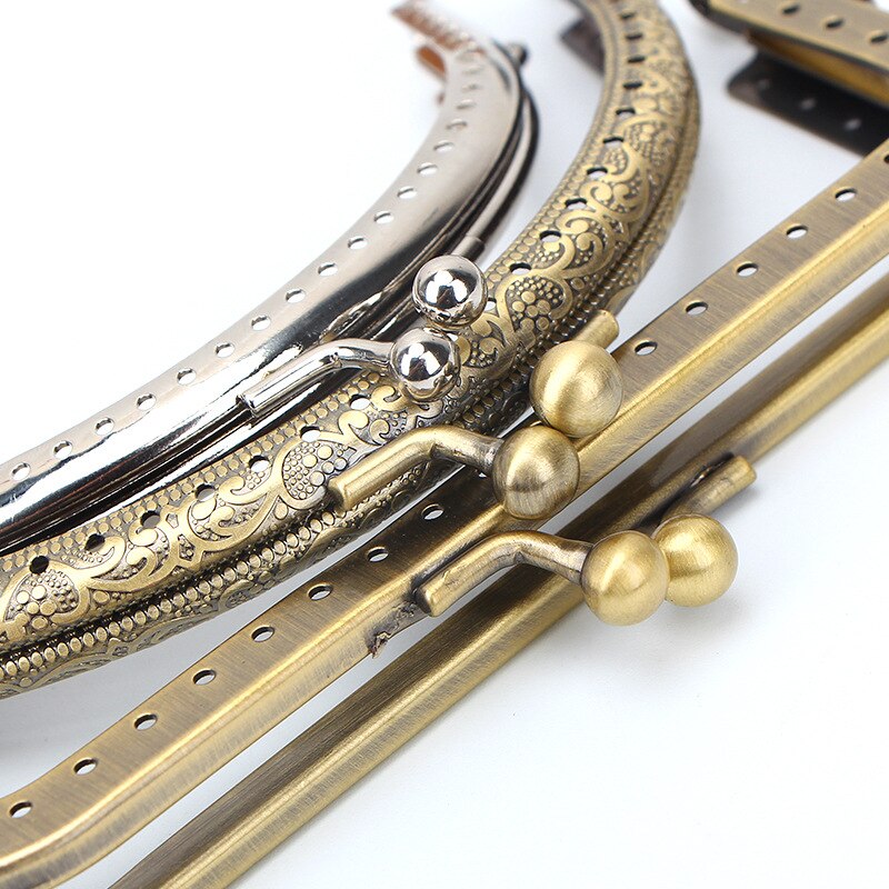 8/10/12 Cm Square Metal Purse Frame Handle for Clutch Bag Handbag Accessories Making Kiss Clasp Lock for Bag Bag Accessories